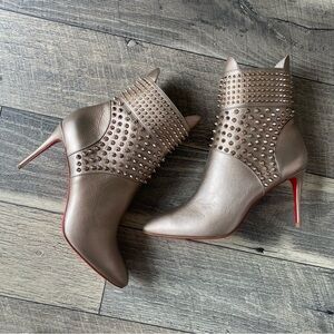 Christian Louboutin Colombe Honogroise Gold Spike Boots 85 MM EU 42 US 11 NEW